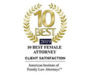 10 Best 2019 | 10 Best Female Attorney Client Satisfaction | American Institute of Family Law Attorneys