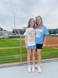 Attorney Jennifer McKinnish at University Tennessee Lady Volunteers (Vols) Softball Stadium